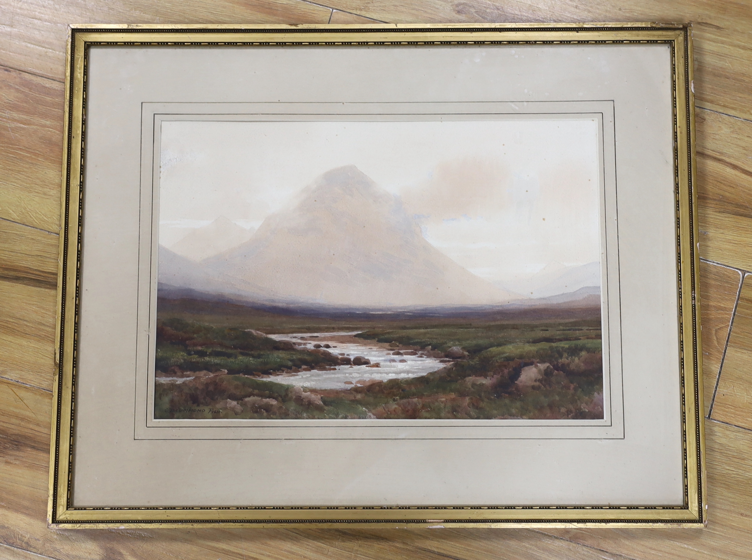 George Drummond Fish (1876-1938), watercolour, Connemara landscape, signed, 31 x 46cm